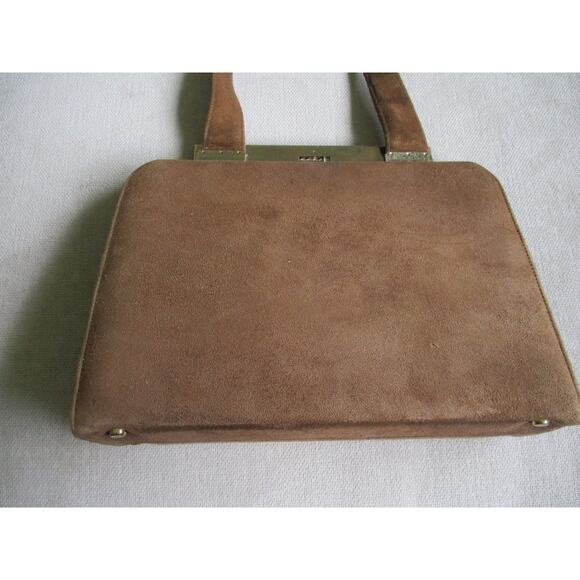 Vintage 1970s Brown Suede Leather Life Stride Purse - Picture 4 of 10